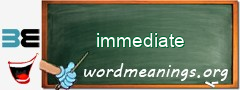 WordMeaning blackboard for immediate